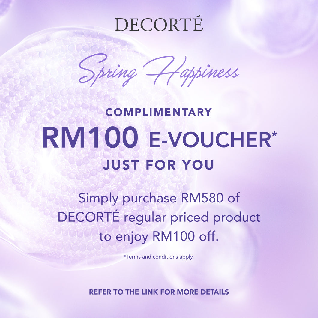 RM100 E-Voucher with purchase above RM580
